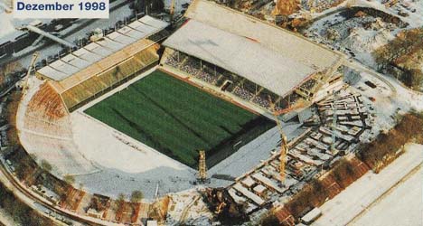 Volksparkstadion im Umbau 1998